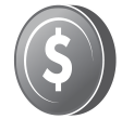 Icon representing finances